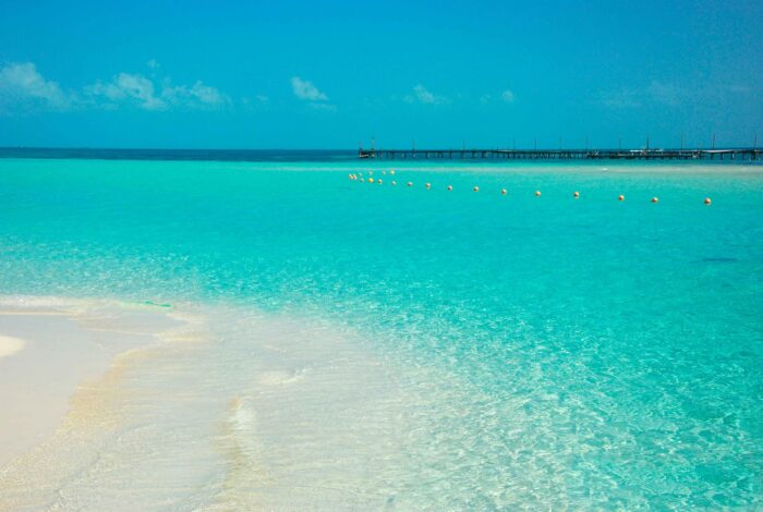 Gol y mar en Cancún